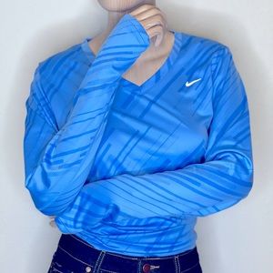 Nike blue long sleeve shirt